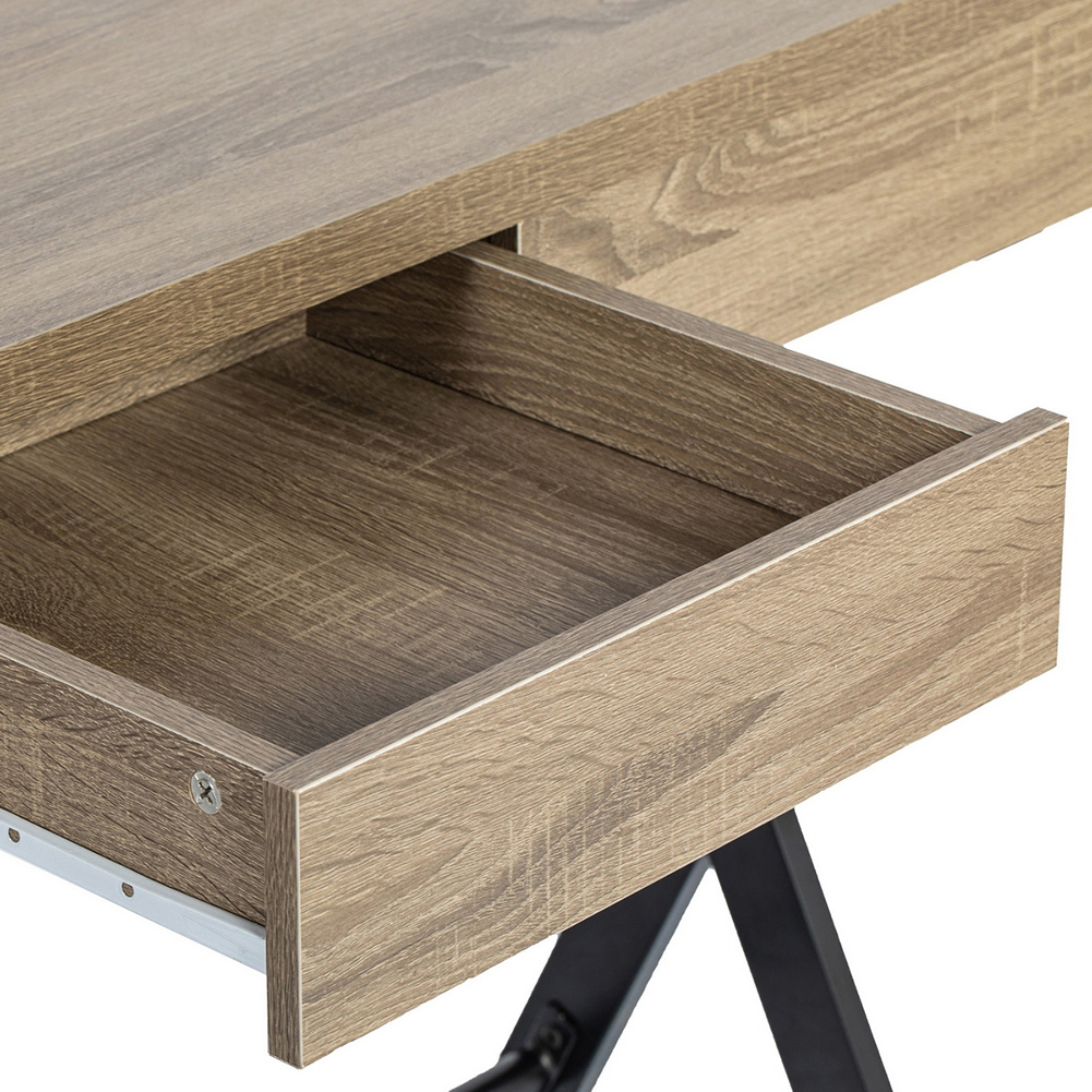 Kepooman Study Computer Desk, Home Office Writing Small Desk, Light Brown Kepooman Study Computer Desk, Home Office Writing Small Desk, Light Brown