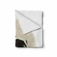 thumbnail image 2 of Boston Terrier Soft Flannel Fleece Throw Blanket, Soft Color Geometric Design of a Puppy Circular Framed Form, Cozy Plush for Indoor and Outdoor Use, 70" x 90", Dark Brown Blush, by Ambesonne, 2 of 6