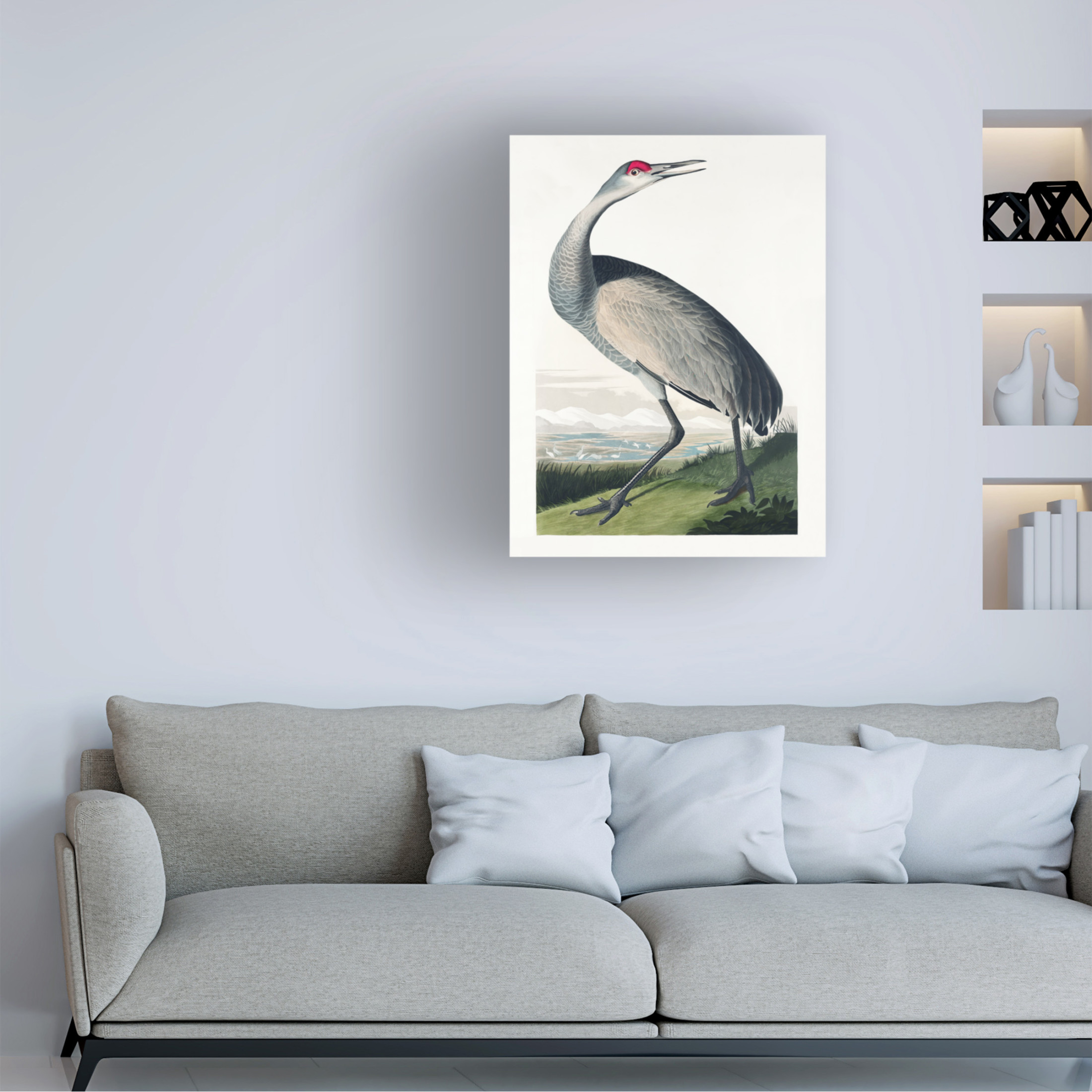 Trademark Fine Art Pictufy   Hooping Crane From Birds of America 1827 Canvas Wall Art