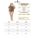 thumbnail image 6 of CURVY GLAM Women's Plus Size Bodysuits Summer One Shoulder Cutout Romper Bodysuit Tops Jumpsuit 3X Brown, 6 of 6