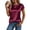 *Wine, variant on VBVC Women's Satin Crewneck Short Sleeve Top , Ladies' Silky Rolled Cuff Blouse , Elegant Work Office Tops For Women,Black,S-2XL