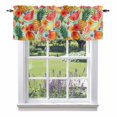 thumbnail image 2 of Summer Fruits Watermelon Pineapple Valances for Windows,Kitchen Valance Rod Pocket Short Curtain, Mango Barley Kiwi Valance Curtain Window Valances for Bedroom Bathroom Living Room 54x18in, 2 of 9