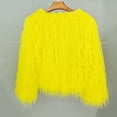 thumbnail image 5 of Hfyihgf Womens Yk2 Pullover Sweaters Long Sleeve Fall Winter Clothes Warm Shaggy Faux Fur Fringe Plus Size Cropped Tops Outwear Yellow L, 5 of 5