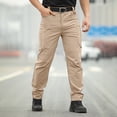 thumbnail image 2 of Tactical Cargo Pants for Men Water Resistant Hiking Work Pants with Multi Pockets Ripstop Construction Pant Big and Tall Size S-3XL Khaki, 2 of 9