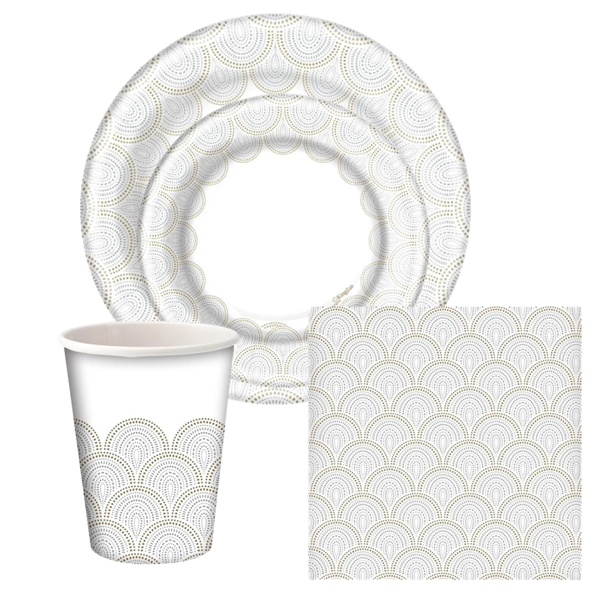 Hanna K Signature Metallic Rays 10.25" Dinner Paper Plates: 72Ct