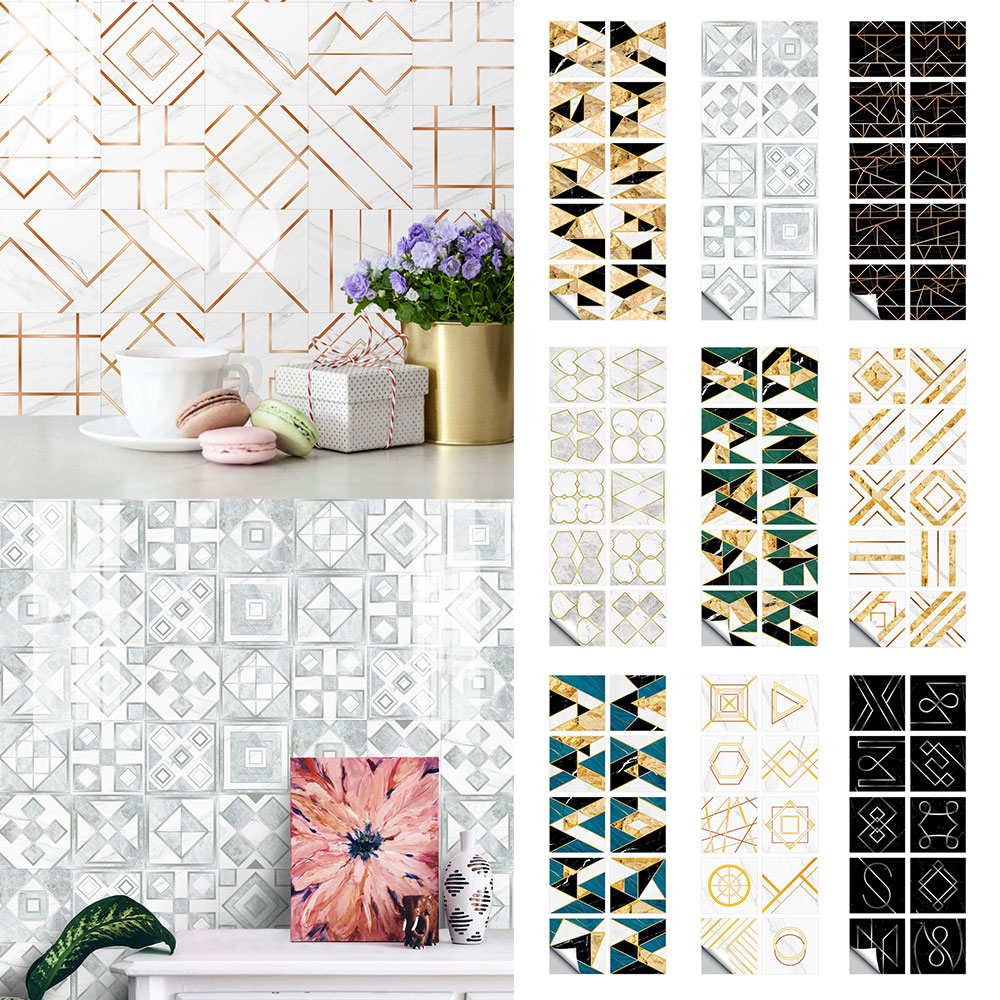 Details about / 3D PVC Tile Sticker Self-Adhesive Stickers Waterproof Bathroom Home Decor AUS