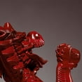 thumbnail image 5 of Dragon Ornament Chinese Feng Shui Dragon Statue Lucky Wooden Animals Figurine for Office Home Decoration-Red,12cm, 5 of 8