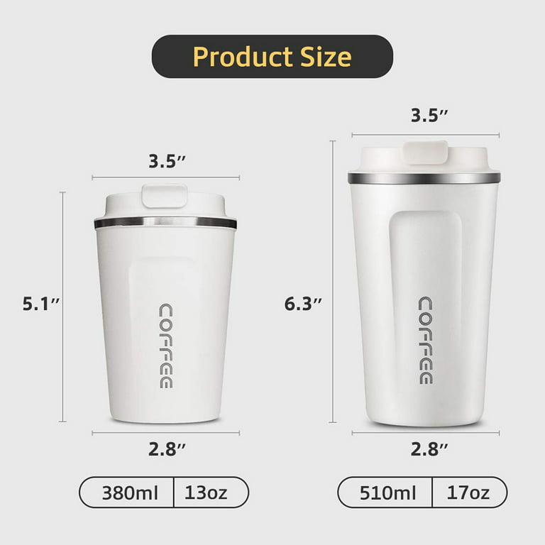 Scizorito Stainless Steel Vacuum Thermos, Hot & Cold Beverage Portable  Insulated Kettle, Car Portable Travel Coffee Mug with Leak-proof Built-in  Lid