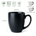thumbnail image 6 of AmorArc 16oz Coffee Mugs Set of 6, Large Ceramic Coffee Mugs for Men, Women, Dad, Mom, Modern Coffee Mugs With Handle For Tea,Latte,Cappuccino,Cocoa. Dishwasher&Microwave Safe, Matte Black, 6 of 7