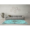 thumbnail image 3 of Ahgly Company Indoor Rectangle Persian Light Blue Traditional Area Rugs, 2' x 4', 3 of 4