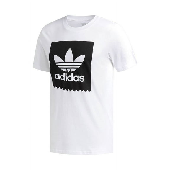 Adidas Men's Short Sleeve Blackbird Trefoil Graphic Logo Active T-Shirt White M