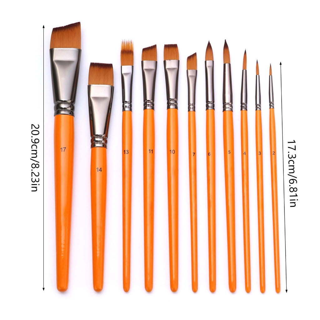 Geemin 11x Watercolor Paint Brushes Artist Brushes Drawing Supplies for Face Painting
