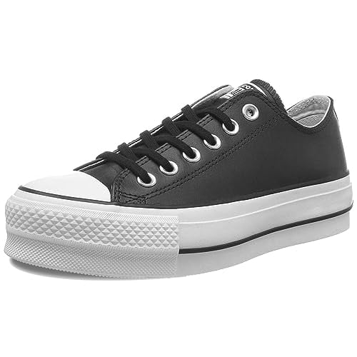Converse Chuck Taylor All Star Plateforme Relevable LO Femmes, Espadrilles Cuir Noir