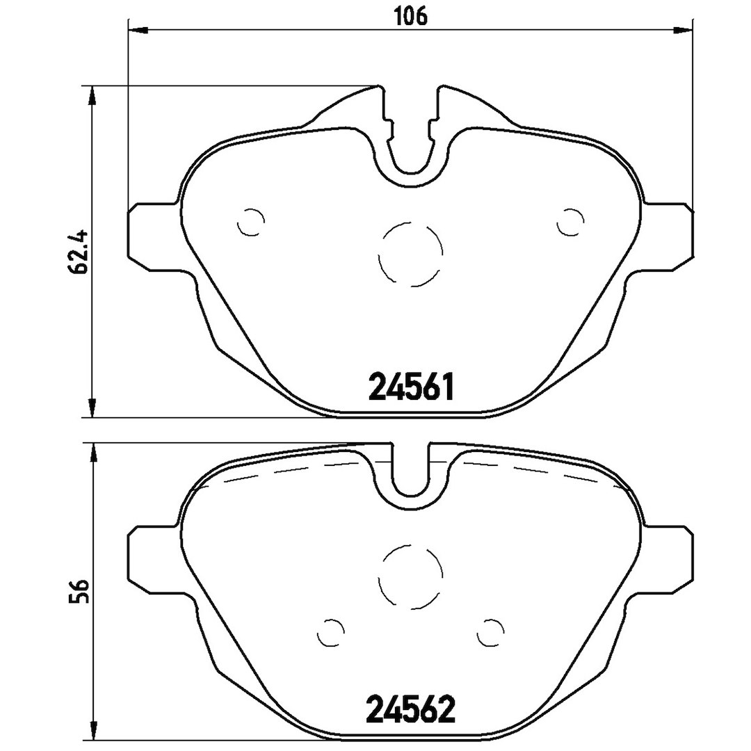 Brembo P06064X; Brake Pad; XTRALINE; FMSI Number D1473-8672; Low-Metallic; Set Of 4; With Mounting Hardware