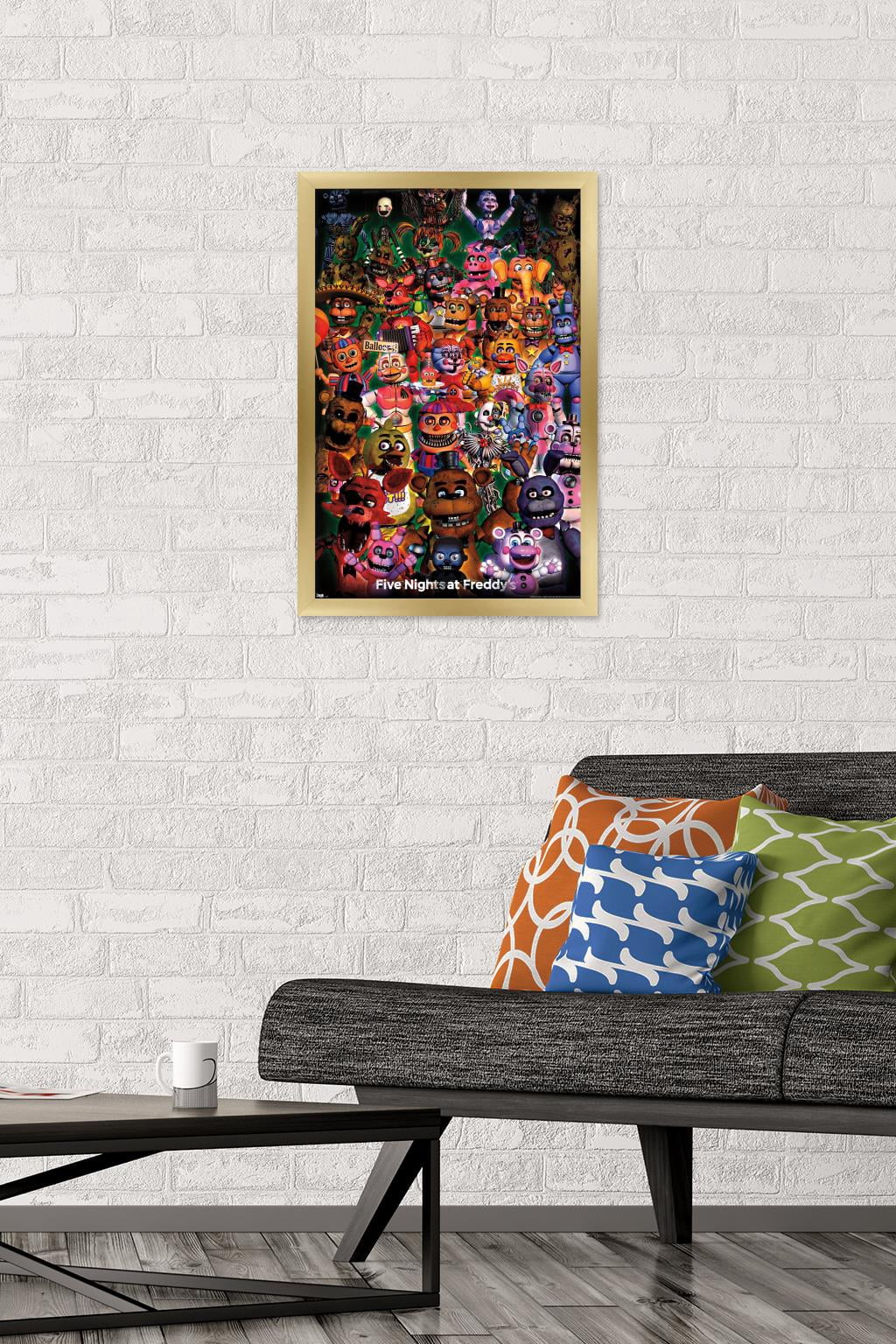 Five Nights at Freddy's - Ultimate Group Wall Poster, 14.725" x 22.375", Framed