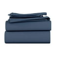 thumbnail image 1 of LuckShree King Size 4-PC Sheet Set - 1000-TC Giza Cotton 20" Extra Deep Pockets - Mediterranean Blue Color, 1 of 7