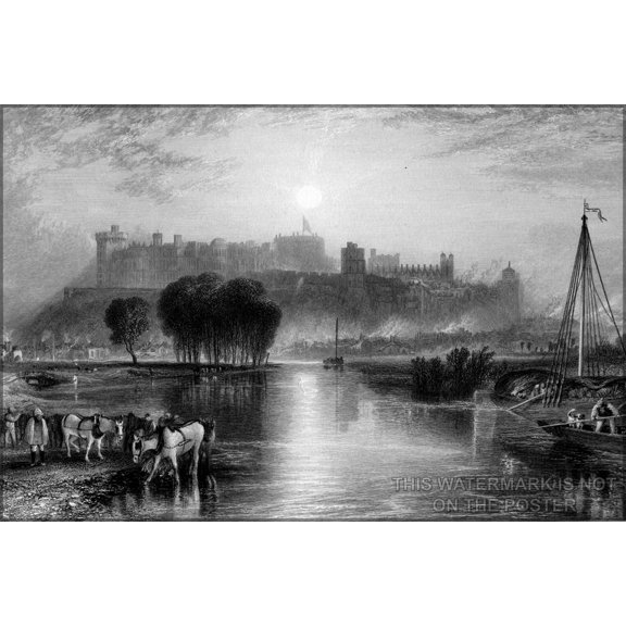 24"x36" Gallery Poster, windsor castle William Miller 1838
