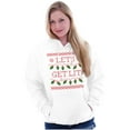 thumbnail image 4 of Ugly Christmas Lights Lets Get Lit Unisex Plus Fleece Graphic Hoodie Brisco Brands 3X, 4 of 5