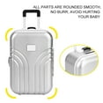 thumbnail image 3 of Cute Plastic Rolling Suitcase Mini Luggage Box for Children Pink Silver Kids Travel Storage Toy, 3 of 7