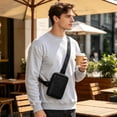 thumbnail image 6 of Travel Sling Bag for Men & Women, Crossbody Multipocket Chest Bag with Anti-Theft, Small Chest Bag Casual Trendy Waterproof Lightweight Phone Crossover Daypack - Black, 6 of 6