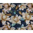 thumbnail image 5 of oneOone Polyester Spandex Dark Navy Blue Fabric Florals Craft Projects Decor Fabric Printed By The Yard 56 Inch Wide, 5 of 6
