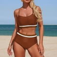 thumbnail image 6 of Erwazi Women's Color Block Tankini 2 Piece Swimsuit Set High Waisted Swim Trunks Set, 6 of 7
