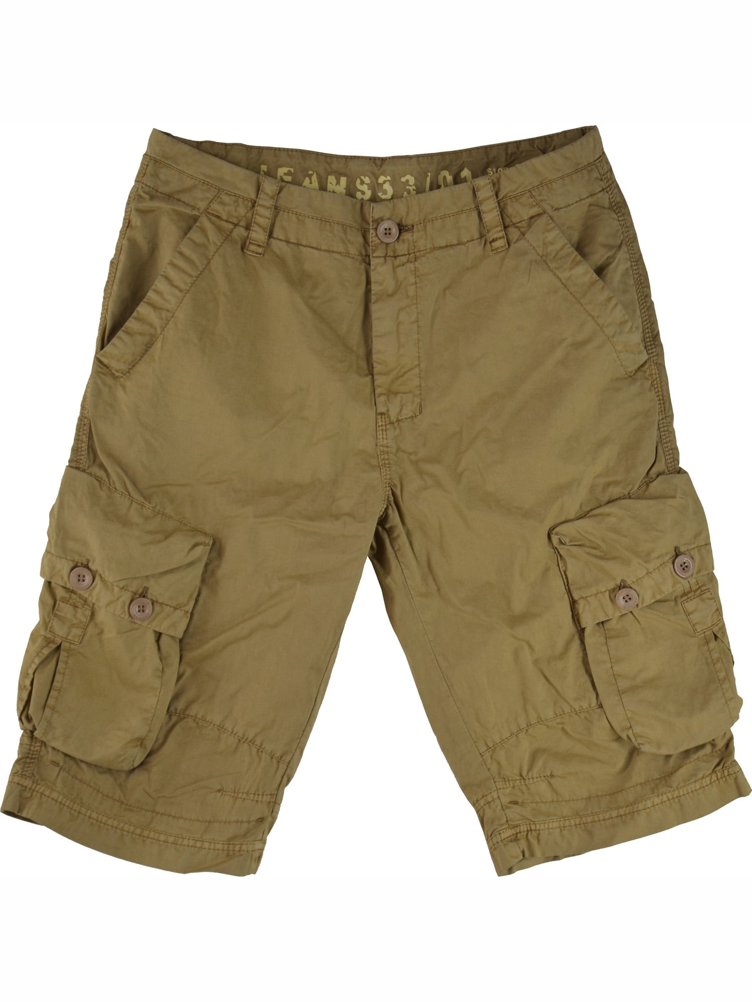 Mens Military Style Cargo Shorts S Khaki 616s32