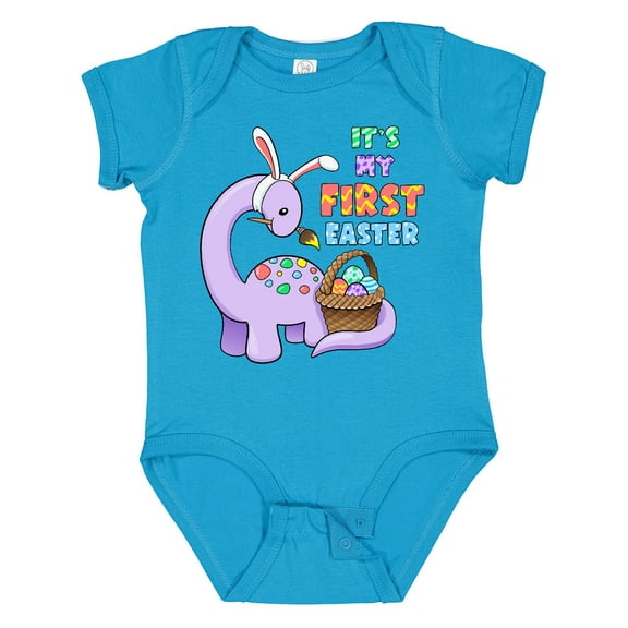 Inktastic It's My 1st Easter Dinosaur Painting Eggs Boys or Girls Baby Bodysuit
