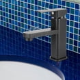thumbnail image 4 of Grifo de lavabo de un solo orificio, mezclador de agua fría y caliente, grifo de cascada moderno, 4 of 14