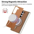 thumbnail image 4 of Magnetic Samsung Galaxy  Z Fold 5 Case [Compatible with MagSafe],Anti-Fingerprint,Anti-Scratch,Ultra Slim Shockproof Luxury Samsung Galaxy  Z Fold 5 Rugged Phone Cover Case,Brown, 4 of 12