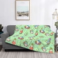 thumbnail image 2 of Naloa Spring Gnome Flannel Fleece Throw Blanket for Bed Couch, Thick Blanket - All Seasons Suitable for Women, Men and Kids-80"x60", 2 of 6