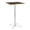 Multi-color, variant on Fuji Contemporary Square Bar Table in Stainless Steel with Walnut Wood Top by LumiSource