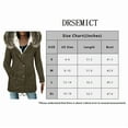 thumbnail image 7 of Women's Black Warm Zip-up Hooded Jacket Detachable Collar, 7 of 7