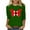 Green ②, variant on qucoqpe Women's Summer Tops Fashion Casual Loose Crew Neck 3/4 Sleeve Shirts Graphic Tees Blouses