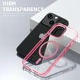 thumbnail image 6 of Magnetic for iPhone 14 Case, [Compatible with MagSafe] [Clear Hard Back with Soft TPU Bumper] [Military Grade Drop Protection] Shockproof Slim Fit Phone Case for iPhone 14, Purple, 6 of 8