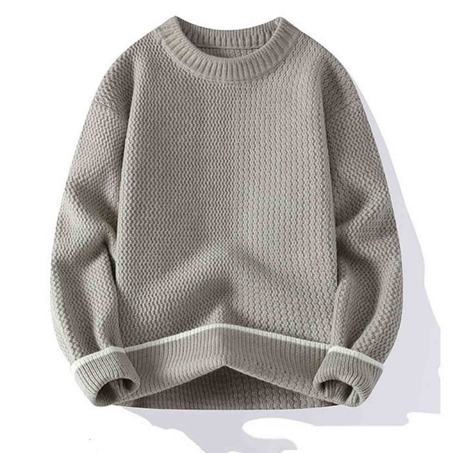 RKSTN Chandails pour Hommes Chandail Tricoté Élastique à Boutons Couleur Unie Cardigan Manches Longues Col Rond Mode Automne Début