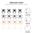 thumbnail image 4 of 100pcs Halloween Spider Shape Glow-in-the-Dark Anillo Adornos para Party, 4 of 6