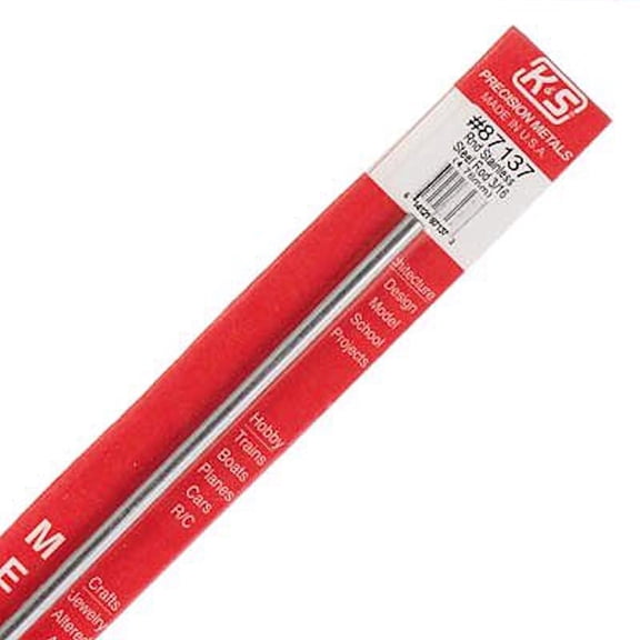87141 Stainless Steel Rod, 5/16 x 12-In. - Quantity 1
