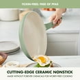 thumbnail image 3 of GreenPan Essence 8″ Ceramic Nonstick Frypan with Spatula, Dishwasher Safe, Oven Safe, Sage Green​, 3 of 8