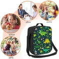 thumbnail image 5 of Bingfone Dinosaurs And Tropical Leaves And Flowers Reusable Insulated Lunch Bag Cooler For Work School Picnic Or Travel, 5 of 7