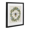 thumbnail image 2 of Stupell Industries Cottage Bee Celebration Wreath Black Framed Print Under Glass, 13 x 13, by Lucille Price, 2 of 8