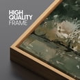 thumbnail image 5 of Large Framed Canvas Print Serene Swans on a Tranquil River Wall Art Decorative Ready to Hang Painting for Living room Bedroom - 60"x20" Natural Frame, 5 of 7