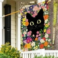 thumbnail image 3 of Christmas Winter Black Cat Garden Flag 28x40 Inch Double Sided Holly Berries Welcome Small Burlap Flag Xmas Farmhouse Outside Outdoor Holiday Yard Decoration, 3 of 6
