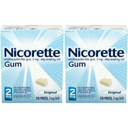2 Pack - Nicorette Nicotine Gum Original 2 milligram 110 count Each