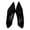 Black, variant on Womens Suede‑Like Rubber Pointed Toe Slip‑On Kitten Heel Dress Pumps Shoes