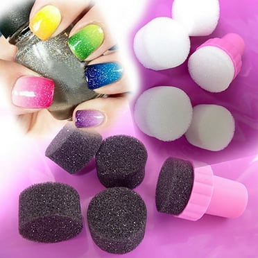 Anvazise Nail Art Sponge Stamping Stamper Shade Template Transfer Manicure DIY Tool Set Black