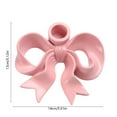 thumbnail image 2 of Elegant Christmas Decorative Candle Holder with Bow Design, Festive Table Centerpiece for Holiday Celebrations, Durable Resin Craft, Perfect for Winter Home Decor and Seasonal Gatherings, 2 of 5