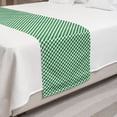 thumbnail image 2 of Abstract Green Bed Runner, Gingham Pattern Crossing Lines and Little Squares, Decorative Accent Bedding Scarf for Hotels Homes and Guestrooms, Queen, Forest Green Fern Green, by Ambesonne, 2 of 2