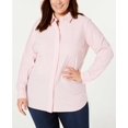 thumbnail image 5 of Charter Club Womens Fresh Twist Button Up Shirt, Pink, Plus Size, 1X, 5 of 5