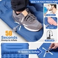 thumbnail image 2 of Camping Mattress with Foot Pump, Upgraded Thickness 10cm/4" Self-Inflating Sleeping Pad, Hiking Mattress with Pillow, Ultra Light Air Mattress for Camping, Tent, Hiking (Blue), 2 of 5
